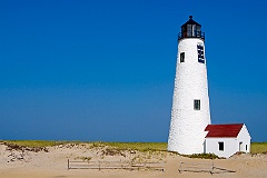Great Point Lighthouse on Nantucket Island in Massachusetts